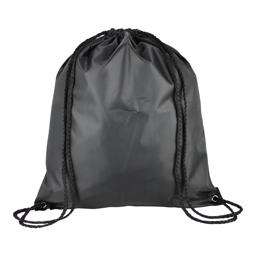 eBuyGB Unisex Children's Nylon Drawstring Rucksack Bags (Black)