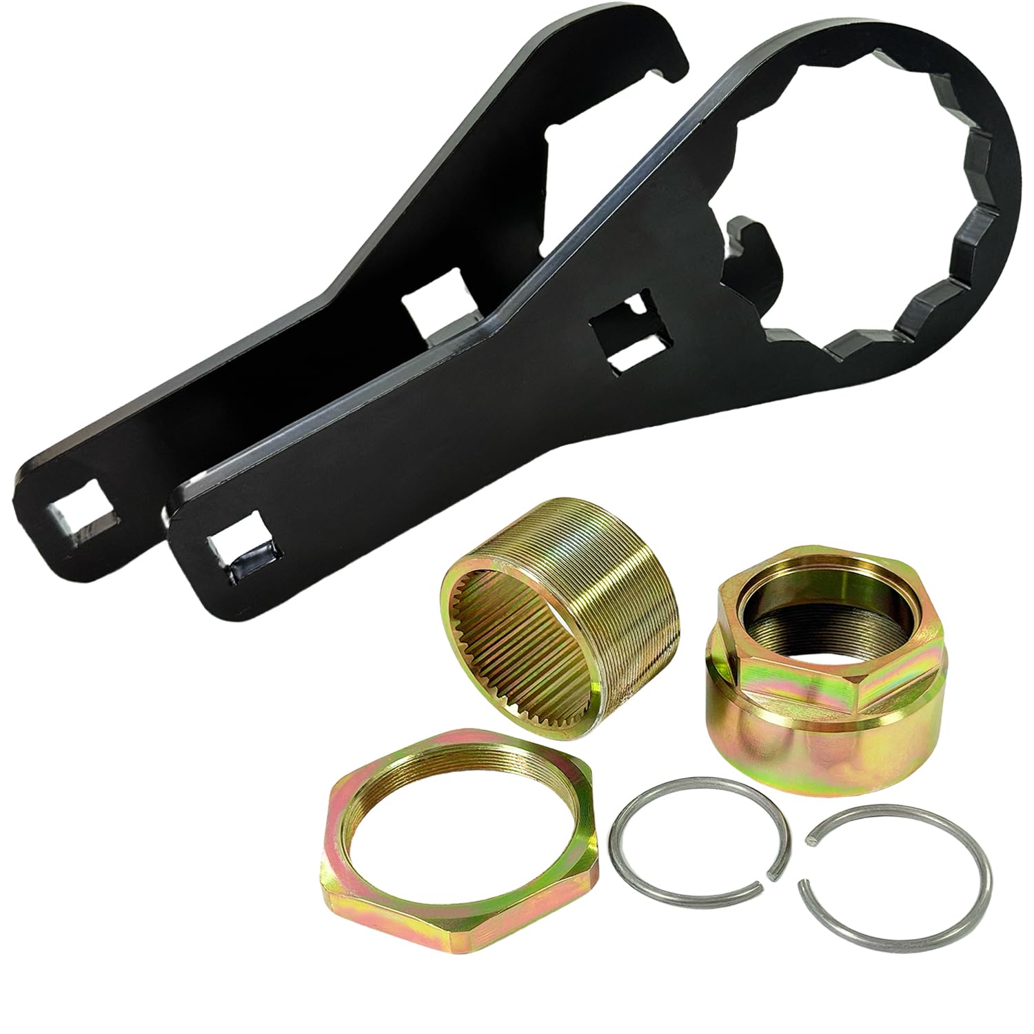 BIGLKNM 45.5mm & 56mm Axle Nut Wrench & Rear Axle Lock Jam Sleeve Nut Clip for ATC250R ATC350X FourTrax 250 300 TRX300X TRX400X Sportrax 400 OEM# 08-0479 90308-HB9-000