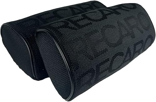 W-POWER Q1-TECH, 2 piezas JDM Bride Recaro Racing Gradation para asiento de coche, reposacabezas de cuello, almohada de tela para asiento de cubo