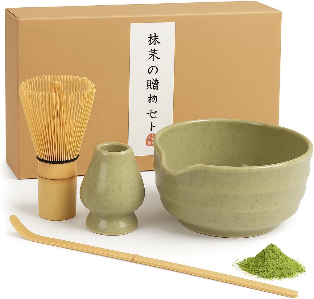 Macha Set Artcome Bluestone Glaze Matcha Kit - Complete Set Voor Het Maken Van Matcha Thee Matcha Set