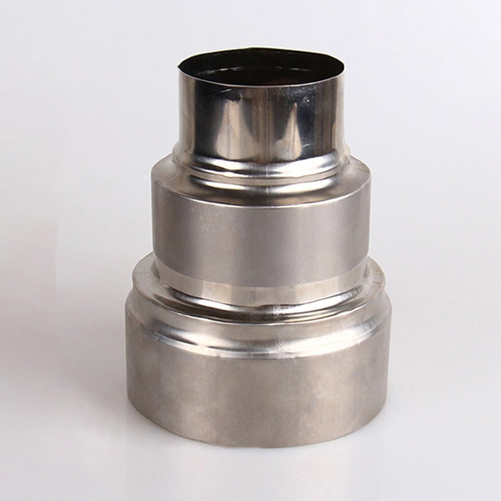 Yuahdbo One Color Chimney Adapter, Stainless Steel, Adjustable, Reducer Connector For Stove Pipe, Wood Stove, Fireplace, Flue Pipe Chimney Systems(10Cm~6Cm)