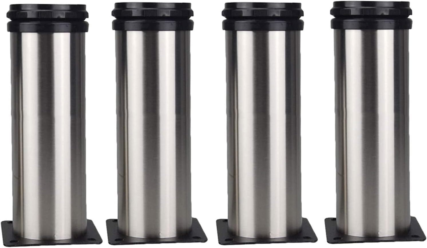 Adjustable Stainless Steel Sofa Feet, Furniture Cabinet Legs, Stainless Steel Table, Sofa, Metal Feet with Screws, 5-35CM, 4PCS (Size : 30CM)