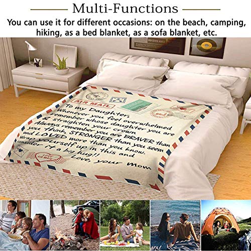 Chaomic Daughter Gifts Blanket, To My Daughter Blanket Birthday Gifts From Mom Dad Christmas Idea Gifts Flannel Throw Blanket(60 * 80-M-Daughter) #TOP1