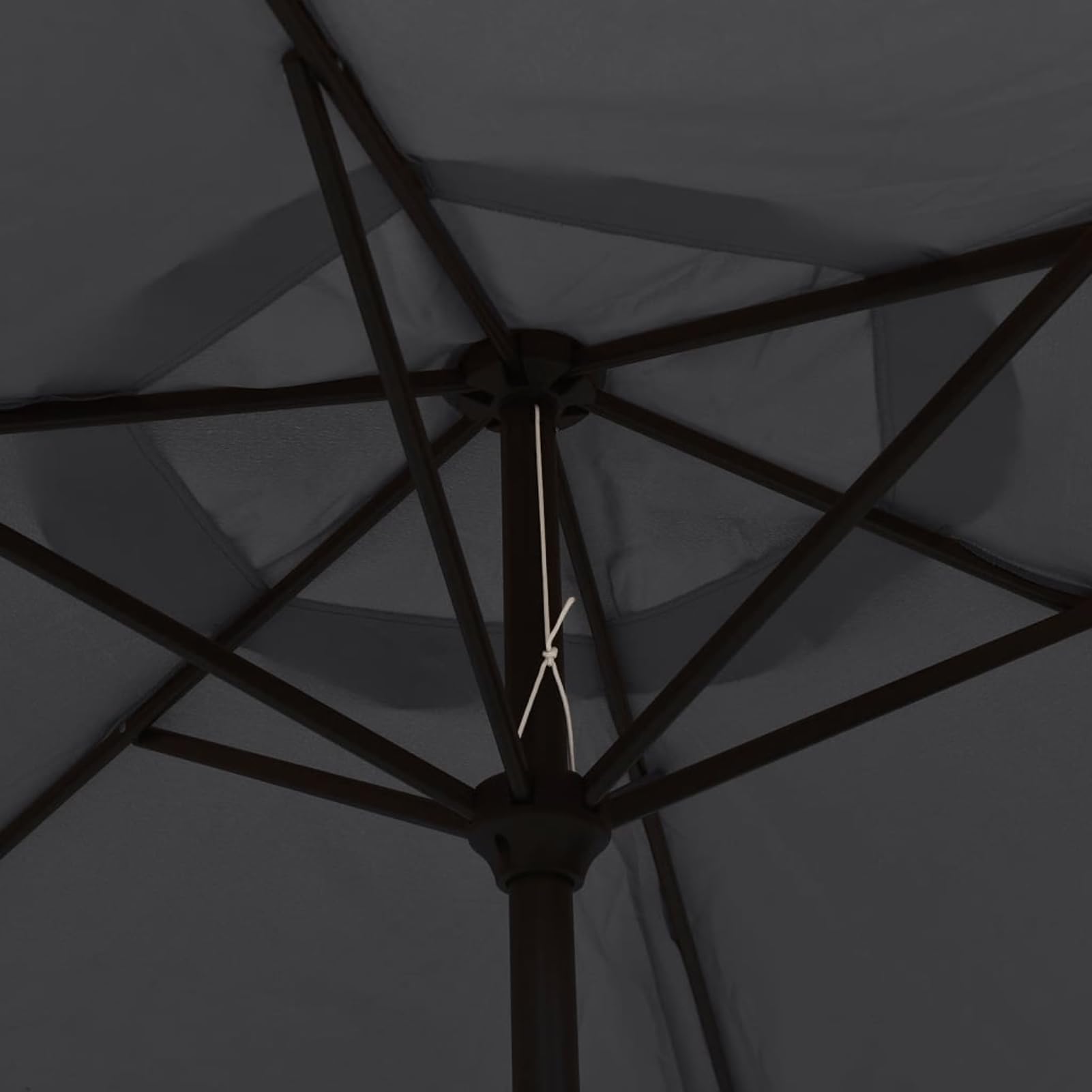 Gecheer Sonnenschirm mit Metall-Mast 300 cm Schwarz, Gartenschirm Balkonschirm Marktschirm für Strandcafé Privat-Terrasse Event-Location47126