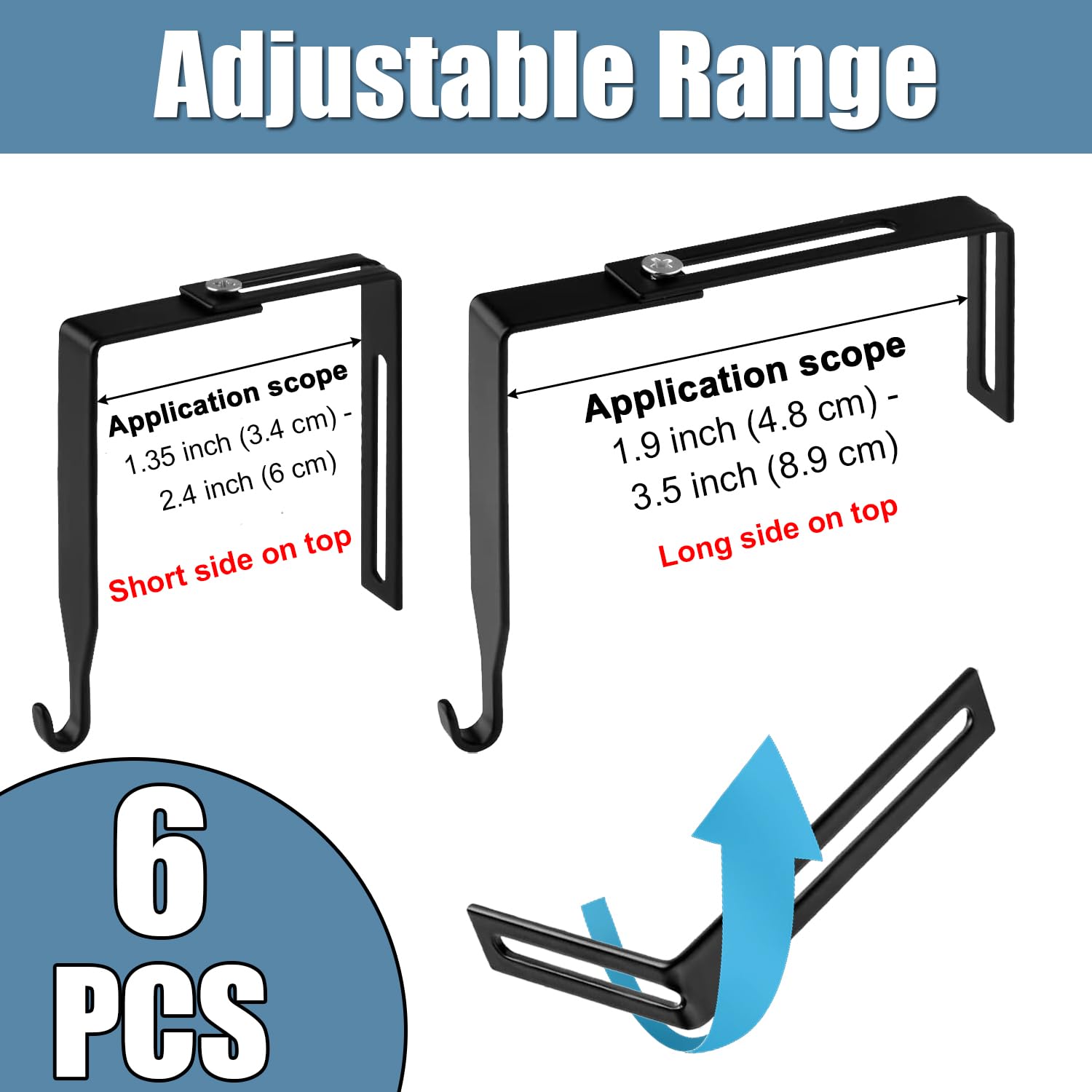 Cubicle Wall Hooks Canada SAREAL 6-Pack Adjustable Cubicle Hooks - Metal  Over-The-Door Hangers For Office Partitions 1.34-3.5 Inch Thickness  Partition Wall Hooks, image size:1500x1500