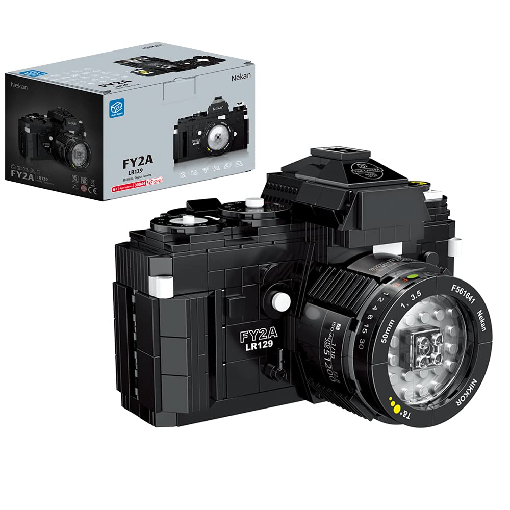 Uvini Building Blocks Camera, DIY STEM Toys, Building Construction Brick Set Best Gift for Adult, Teens, Collectible Model Digital Camera to Build 627pcs (Retail Packaging) 00844