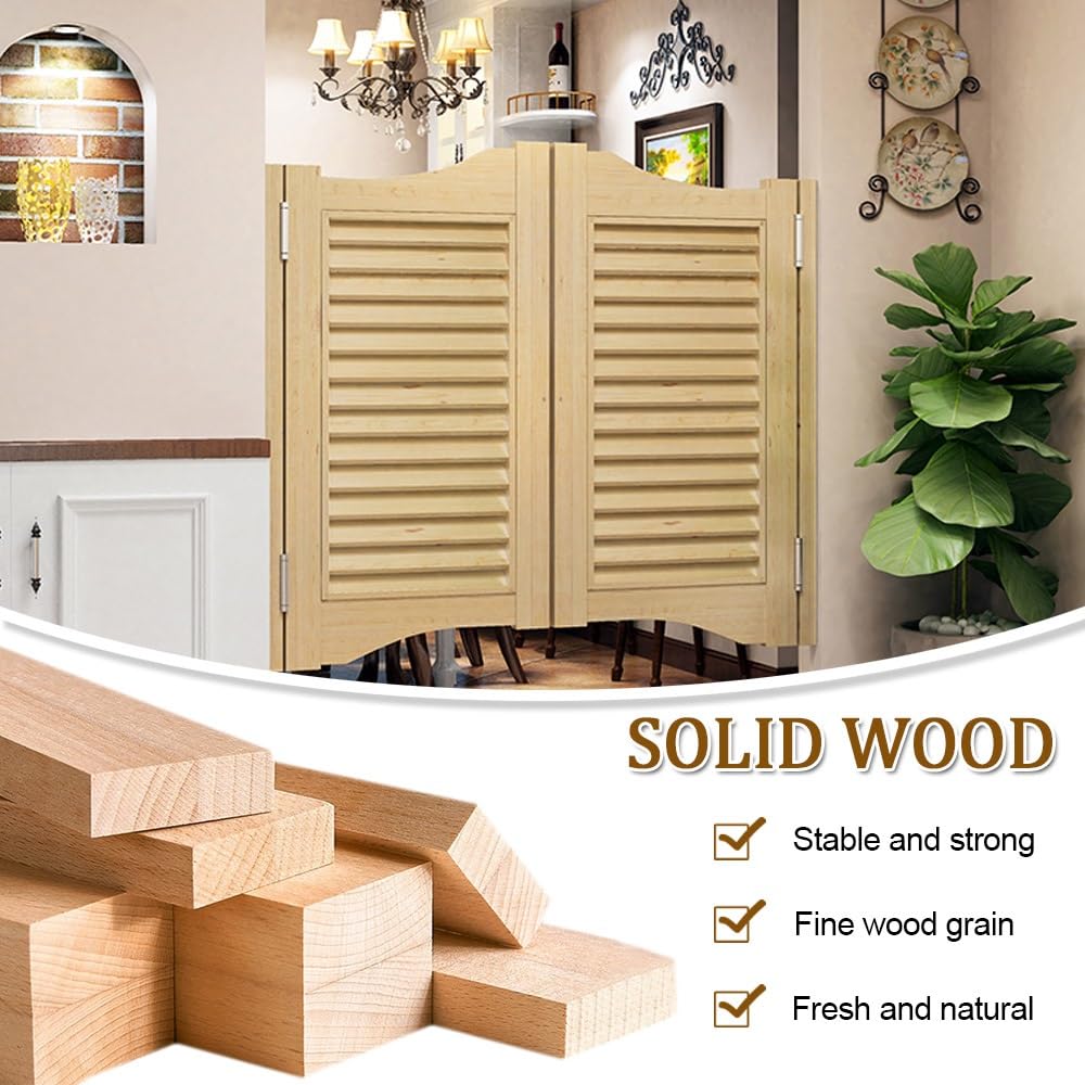 Porte a battente per salone, in legno, con cerniere a chiusura automatica, per cucina, negozio, ingresso, pub