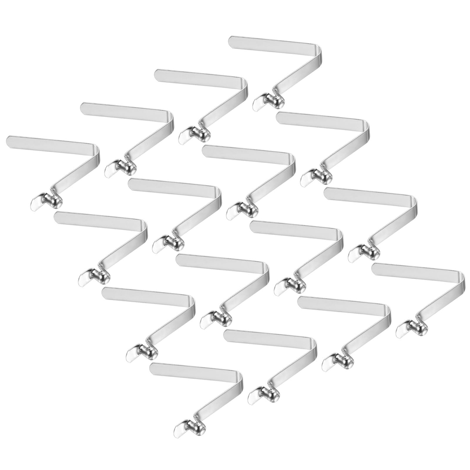 PATIKIL6.4x5mm Kayak Paddle Snaps, 16 Pack Tent Pole Clips Steel V Shaped Single Pin Push Button Spring Clips Lock Tube Pole Clips for Camping Awning