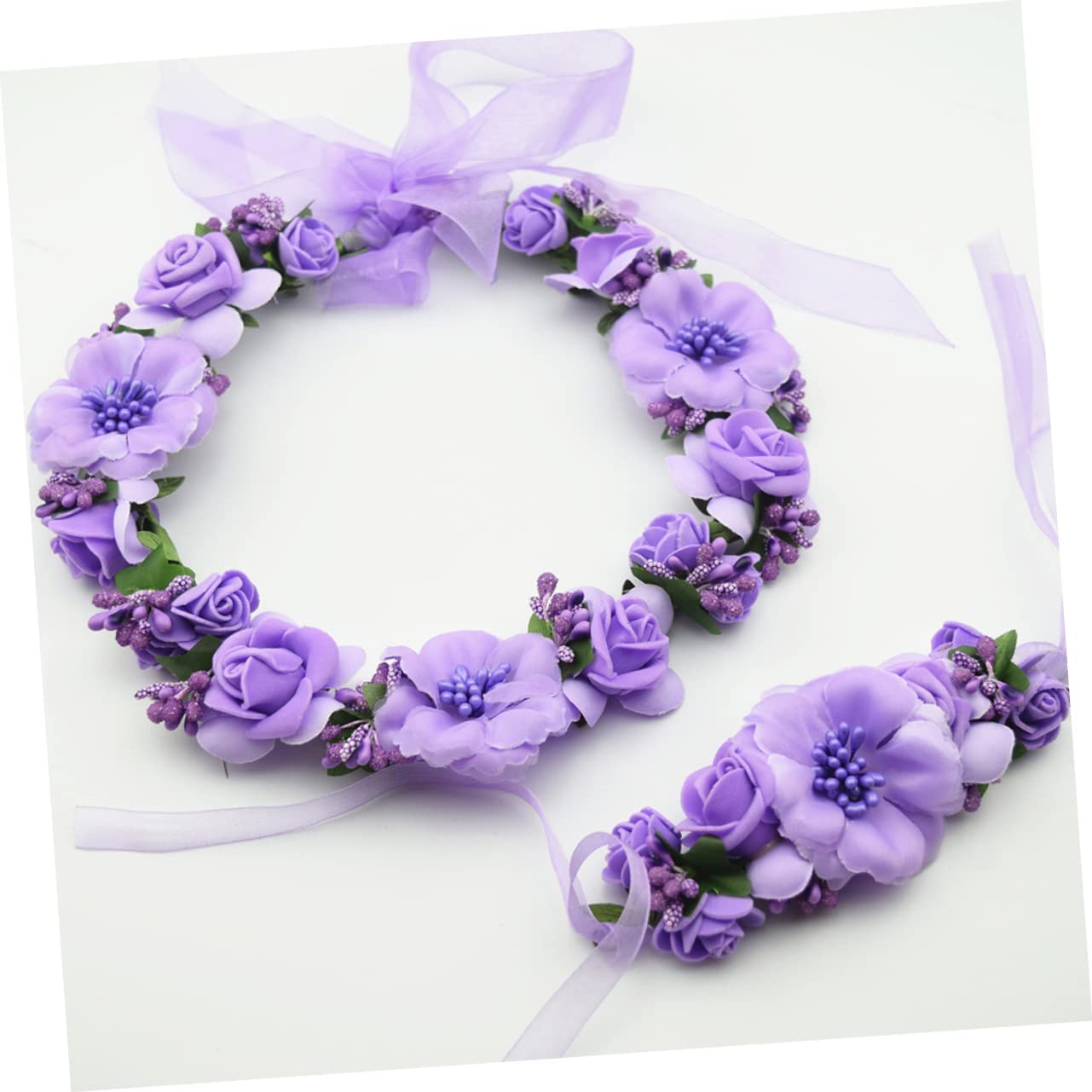 FRCOLOR 3piezas Diadema Floral De Flores Artificiales Para Bodas y Fiestas Accesorio Elegante Para Niñas y Mujeres Diseño Vividamente y Natural Para Fotografías y Eventos Especiales