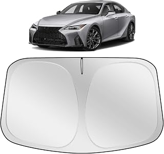 XHRING Car Windshield Sun Shade Sunshade Compatible with Lexus IS250 is 350 F Sport IS350 IS300 IS460 is 250 300 Sedan 2025 2024 2023 2022 2014-2021 Accessories, Car Window Cover Sun Shield