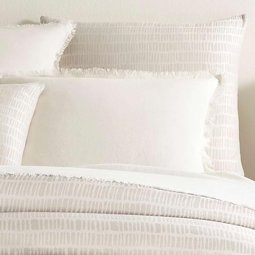 Pine Cone Hill Talus - Funda de edredón de yeso, tamaño estándar, patrón gráfico neutro/marfil