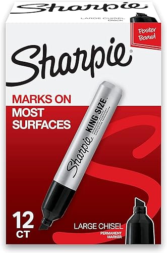 Sharpie 15661PP - Marcador permanente tamaño King, Negro 3 paquete de