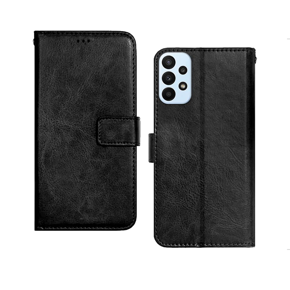 Pinaaki Enterprises Samsung Galaxy A23 Flip Case | Premium Leather Finish Flip Cover | with Card Pockets | Wallet Stand |Complete Protection Flip Cover for Samsung Galaxy A23 - Black (B09XVKLKTJ) Amazon Price History, Amazon Price Tracker
