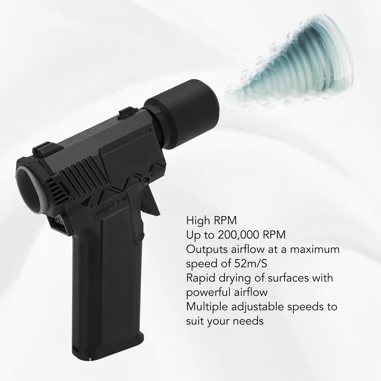 Yunir Electric Duster, 200000RPM Stepless Speed Compressed Duster with Type C Fast, High Temperature Resistance, Jet Dry Blower for Car Keyboard