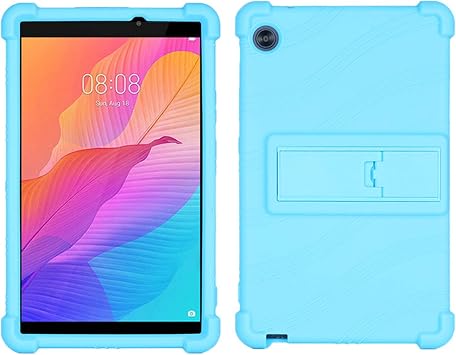 Case for Huawei MediaPad M5 8 8.4 Inch, Light Weight Silicone Kids Friendly Soft Shock Protective Foldable Stand Cover for Huawei MediaPad M5 8 8.4 Inch SHT-AL09/SHT-W09, LightBlue