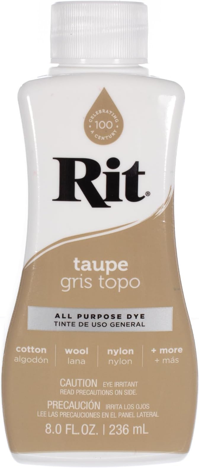 Rit Dye Liquid โ Wide Selection of Colors โ 8 Oz. (Taupe)