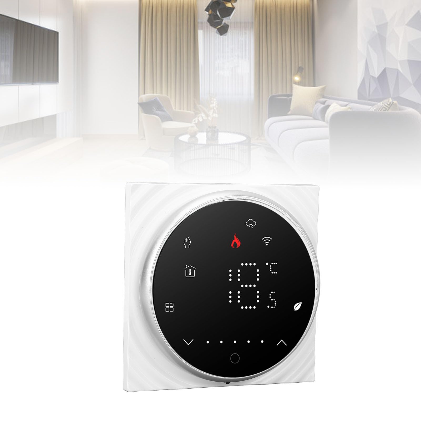 KIMISS WLAN-Thermostat für zu Hause – Programmierbarer Digitaler Thermostat mit Präziser Touchscreen-Steuerung – Energieeffizientes Temperaturmanagement (White)