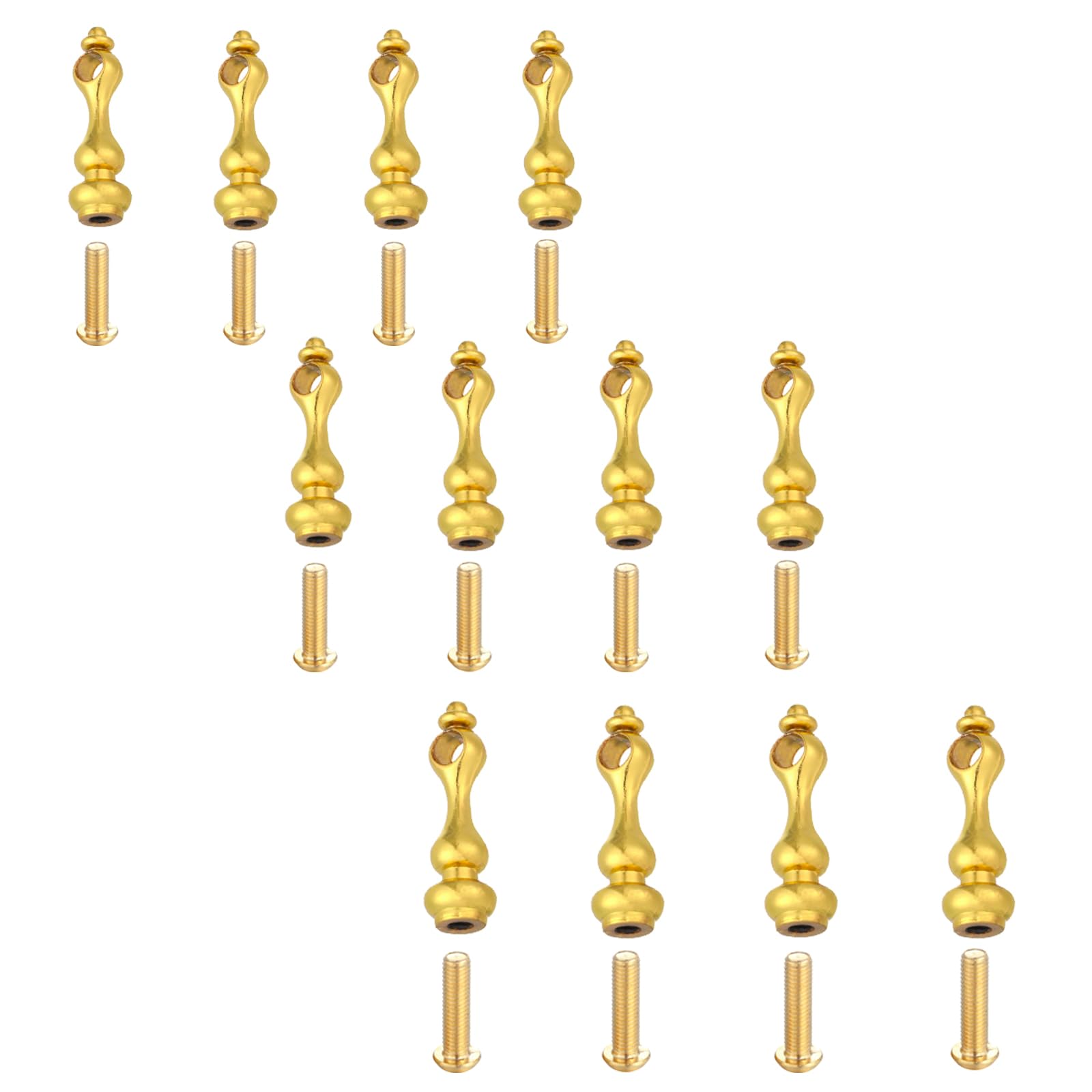 12 PCS Railing Bracket Spindles Furniture Connectors-Golden Iron Post End Caps for Glass Railing, Comes with Custom Screws and L-Shaped Wrenches to Easy Install-picture-13