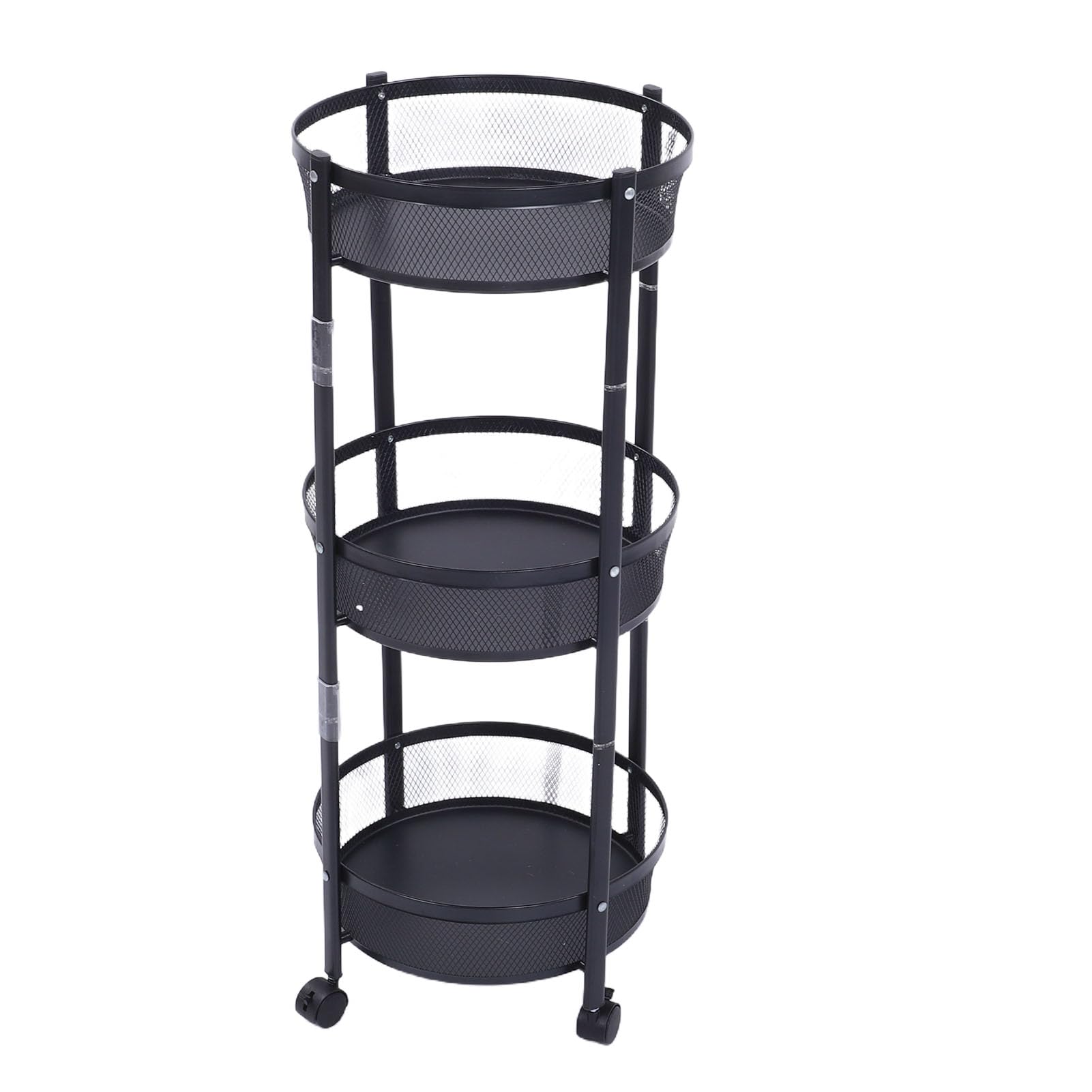 Carrello Metallico Utilitario, Carrello Rotondo Pieghevole a 3