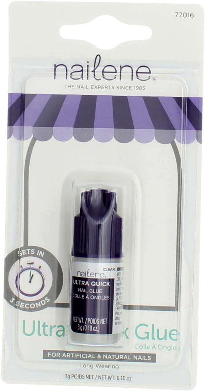 NaileneNailtiques Ultra Quick Nail Glue 0.10 oz (Pack of 2)