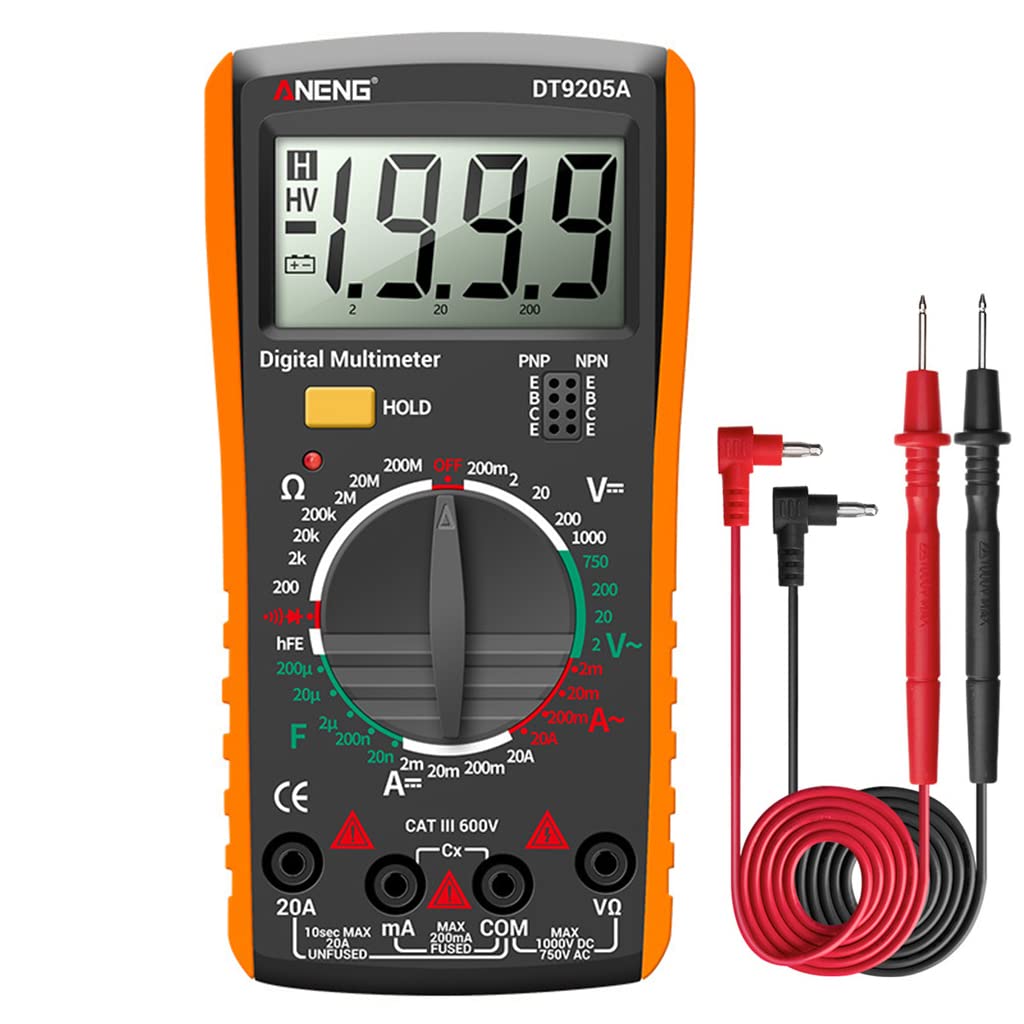 Serplex® Multimeter Digital Volt Meter Auto-Ranging Tester AC DC Digital Multimeter and Analyzer Voltmeter Ammeter Resistance Capacitance Frequency Tester with Auto Range (Battery NOT Included) (B09TKJMNLG) Amazon Price History, Amazon Price Tracker