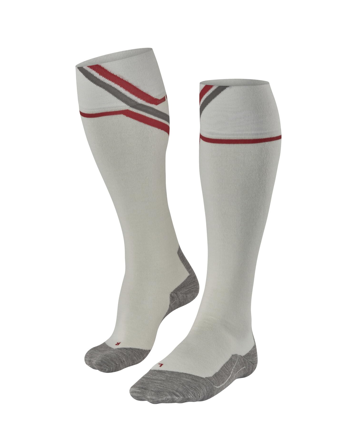 FALKE Men's SK4 Advanced M Kh Wool Functional Yarn Warm Thin 1 Pair Skiing Socks, White Off-White 2040 Iconic, 5.5-7.5