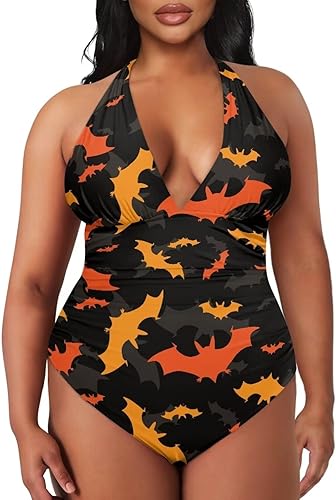 Traje de baño halter de una pieza para mujer, traje de baño con cuello en V y control