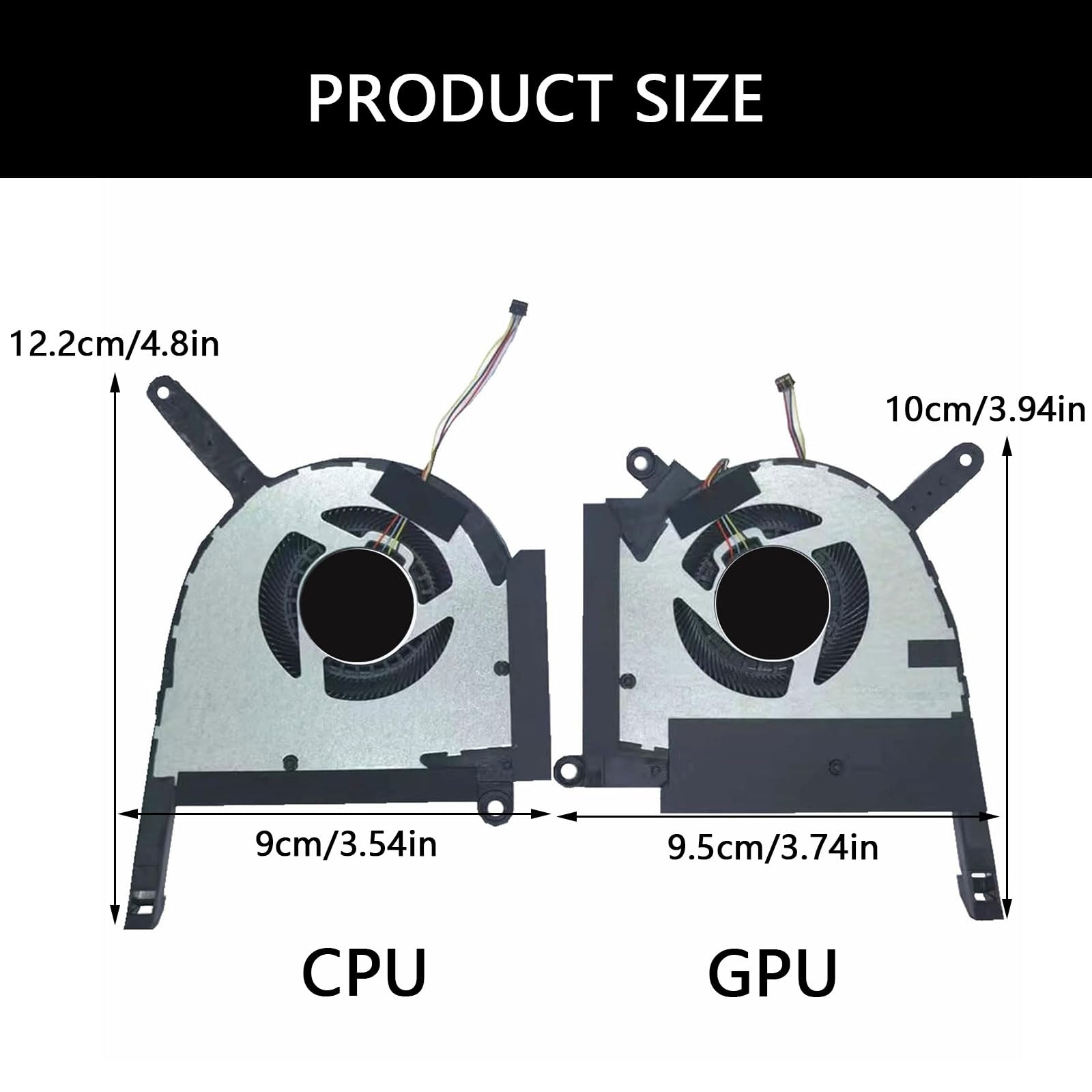 Ventola CPU Ventola raffreddamento GPU ricambio per FX507ZM FX507ZR FX707ZM FX707ZR FP88 FPAW Laptop da gioco Sostituzione raffreddamento per laptop efficienza