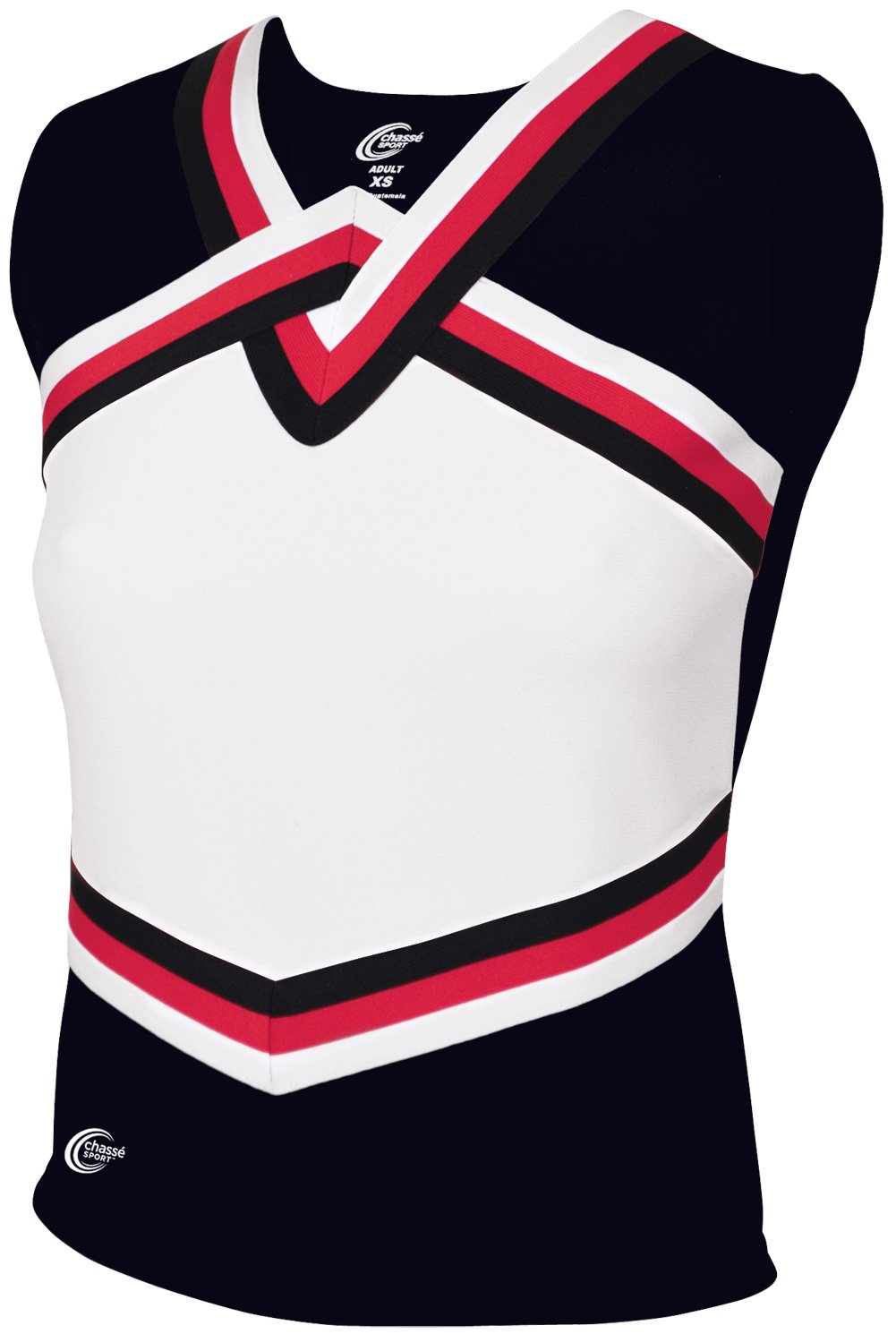 chassé Womens' Sport Legacy Shell Top Black/White/Red Adult 2X-Large