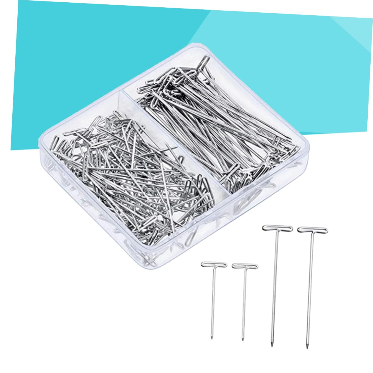 Lurrose 900stücke Set Für Perücken Metall T-nadeln Für Modellierung Basteln Und Nähen Praktische Aufbewahrungsbox Für Einfache Handhabung Und Transport