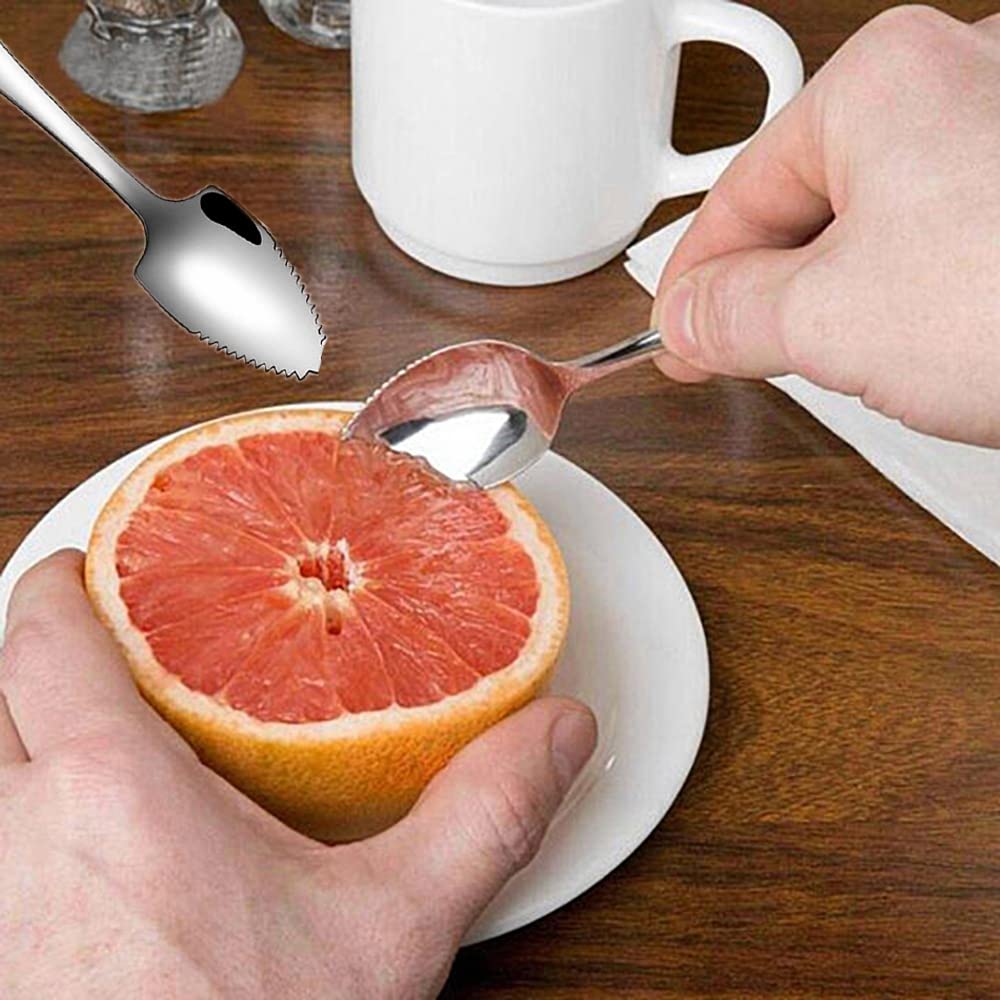 Set Da 10 Cucchiai Pala INOOMP In Acciaio Inox | Finitura Martellata | Forma Spatola | Multiuso Per Dessert, Caffè E Gelato | Design Ergonomico