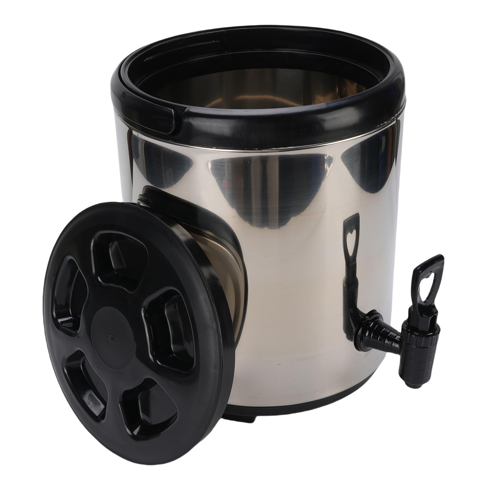 Dispenser per Bevande Calde e Fredde da 6 Litri, Dispenser per Bevande Calde e Fredde in Acciaio Inossidabile 304 con Doppia Parete Isolante, Maniglia e Beccuccio Facile da Versare per