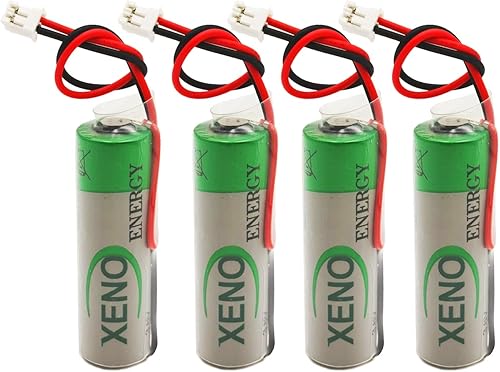 Paquete de 4 baterías de litio XL-060F AA de 3.6 V de 2400 mAh para sistemas de alarma, dispositivos de seguimiento con enchufe