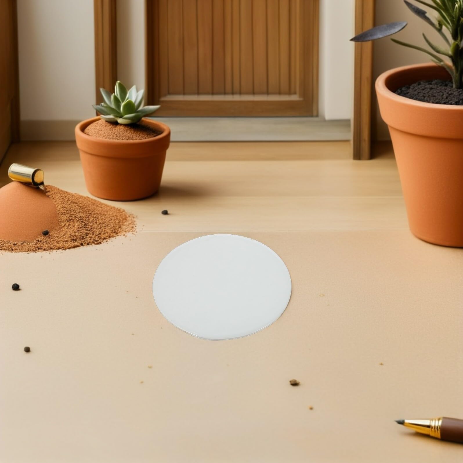 Tofficu Tabla de Secado de Cerámica para Pintura Artística, Base Redonda de Blanco para Modelado de Arcilla, Secado Rápido y Estabilidad en Talleres y Clases de Cerámica