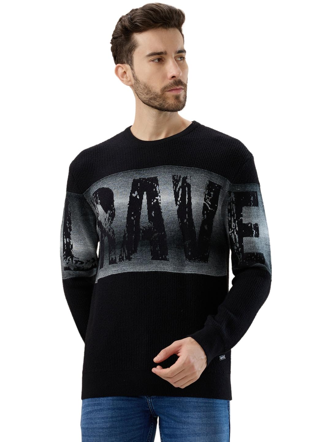 status quo Men's Typography Print Round Neck Full Sleeve Regular Fit Sweater-picture-9