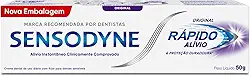 Sensodyne NOVO Creme Dental para Sensibilidade, Rápido Alívio e Proteção Duradoura com Flúor, Alívio Instantâneo, 50g