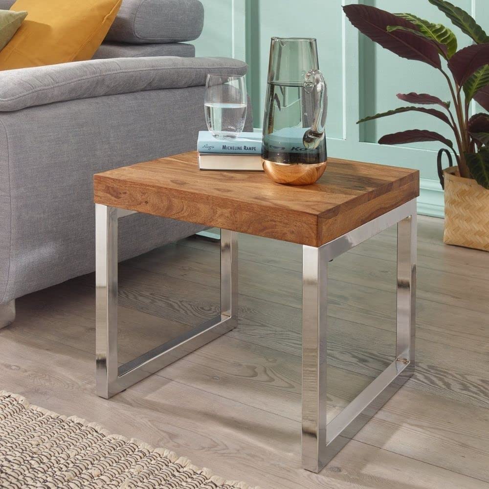Priti Sheesham wood End Table, Side Table for Couch and Bed, Small Side