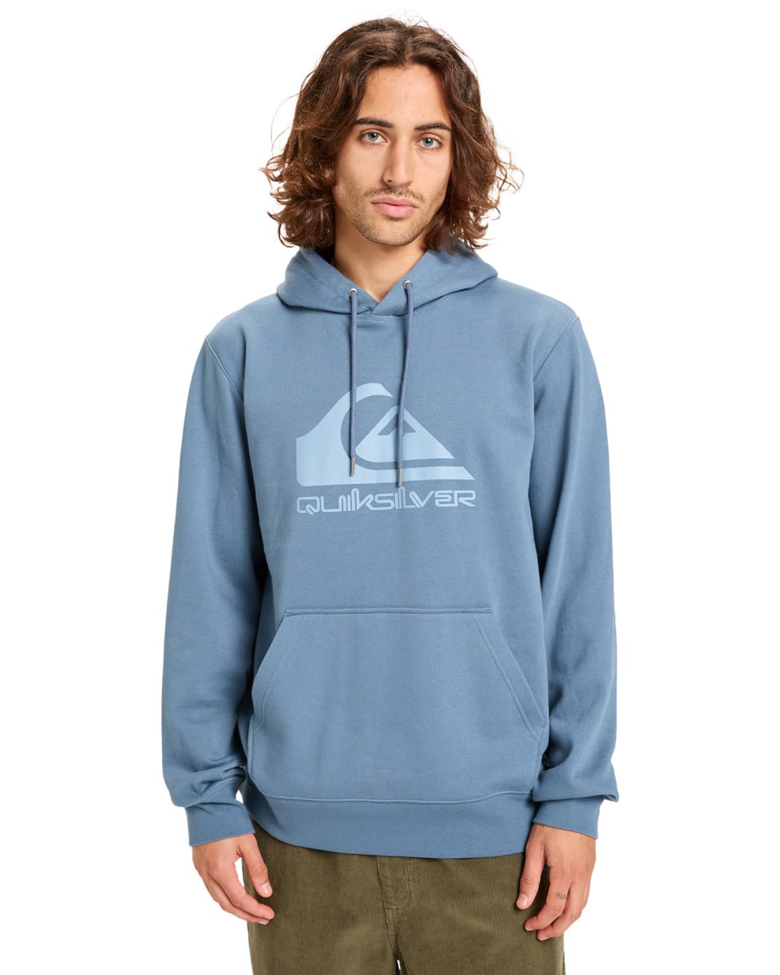 Quiksilver Pullover Hoodie COMP LOGO HOODIE Men's Blue XL