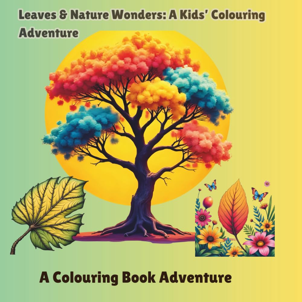 Leaves & Nature Wonders: A Kids’ Coloring Adventure: Beautiful Leaf Designs for Children to Learn, Relax, and Explore Nature