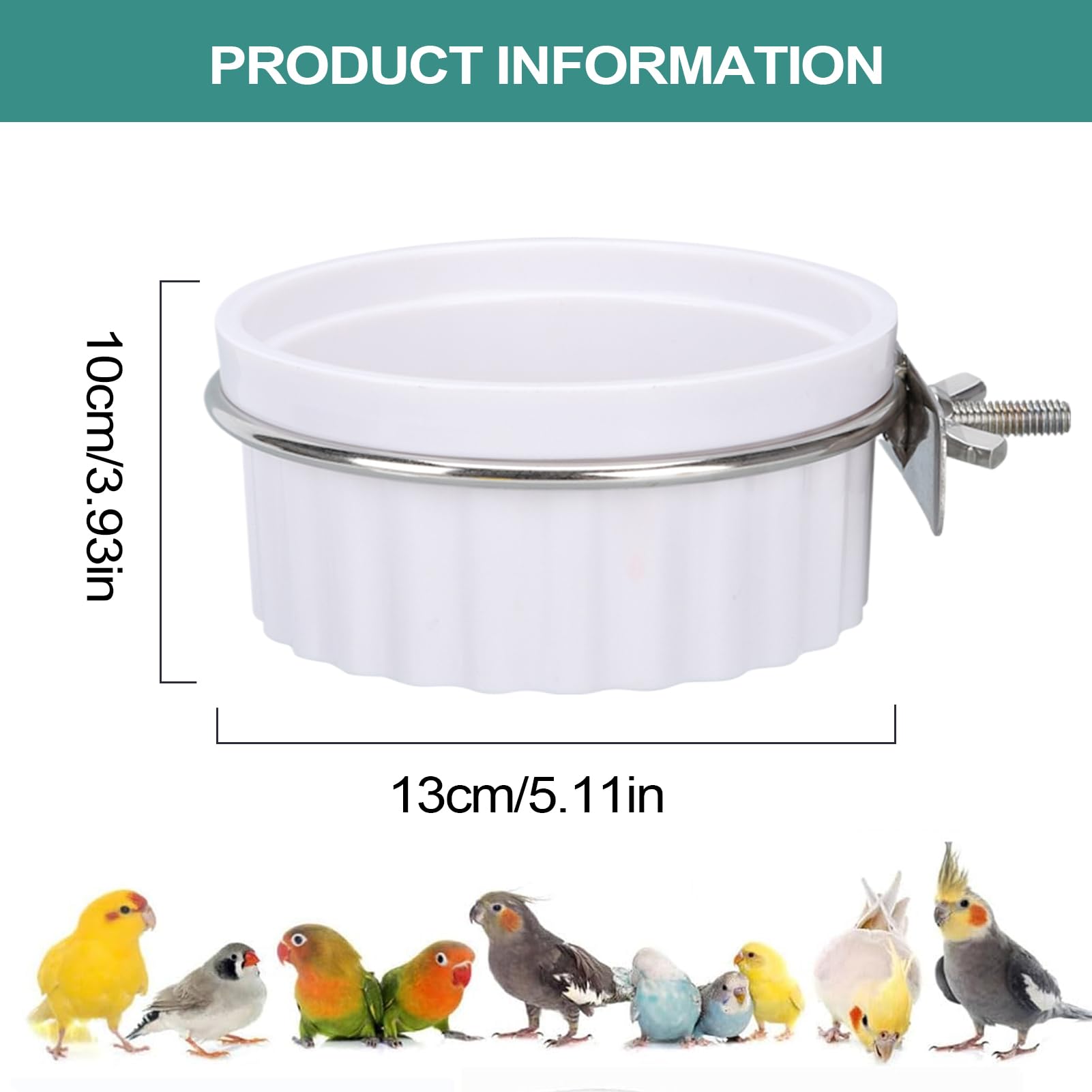 Vogelkäfignäpfe - Futterbehälter Aus Edelstahl Produktbild-Vorschau 6
