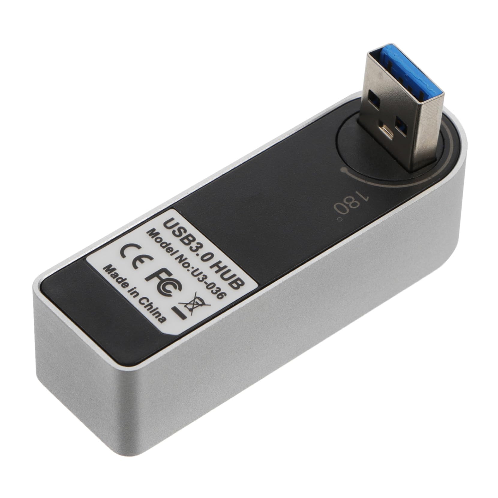Gatuida 2pezzi Hub Usb Rotante Alluminio Adattatore Multi-port Per Laptop e Dispositivi Porte Usb Per Mouse Tastiera e Fotocamera Design Compatto e Portatile Trasmissione