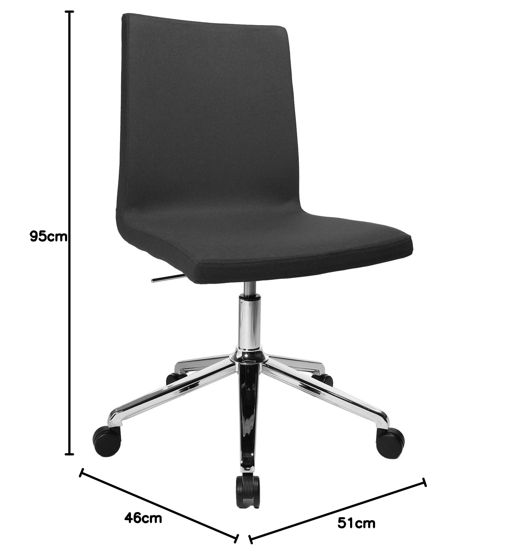 Topstar SEA290L52 Sitness Cube Chaise de Bureau avec roulettes Anthracite 46 x 51 x 95 cm