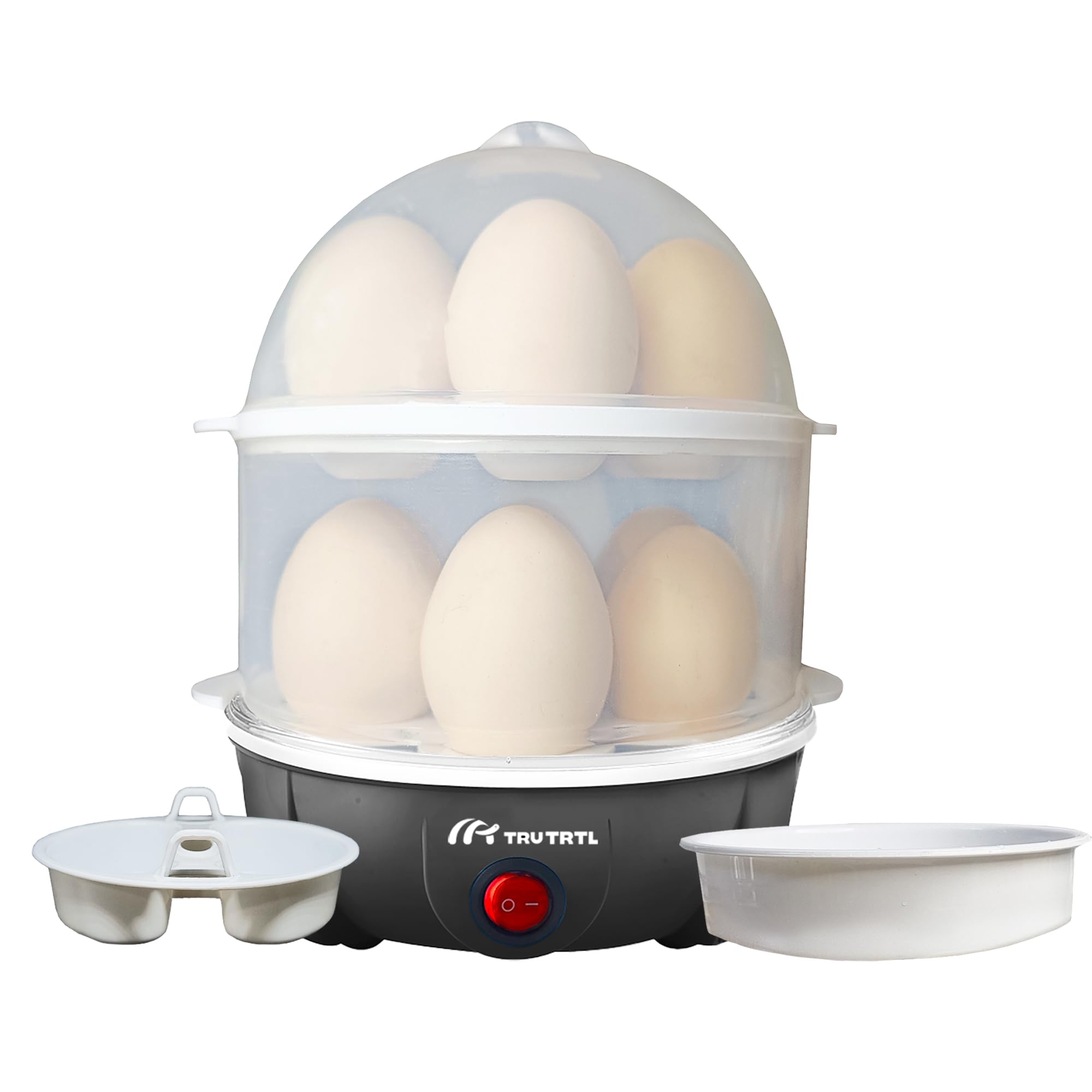 4 in 1 electric egg cooker | Boils upto 14 eggs | Poacher | Omelet maker | Vegetable steamer, dumpling & More | Royal Black