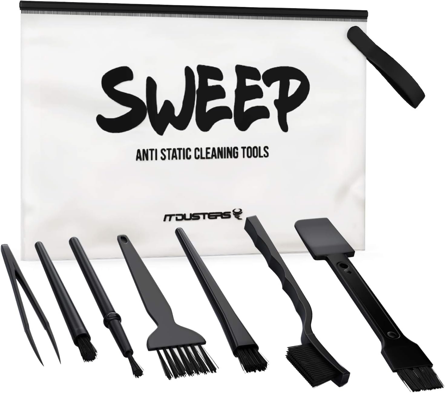 IT Dusters Sweep Anti Static Brush Set for Cleaning Keyboard, PCB, Motherboard, Tablet, Mobiles, Printers ESD Safe