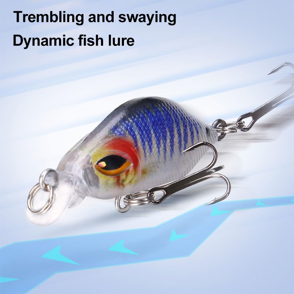 Generic 8 Uds Mini Crankbait Wobbler Señuelos de Pesca Cebo Duro Swimbait para Peces Depredadores lubina Trucha Walleye Pike