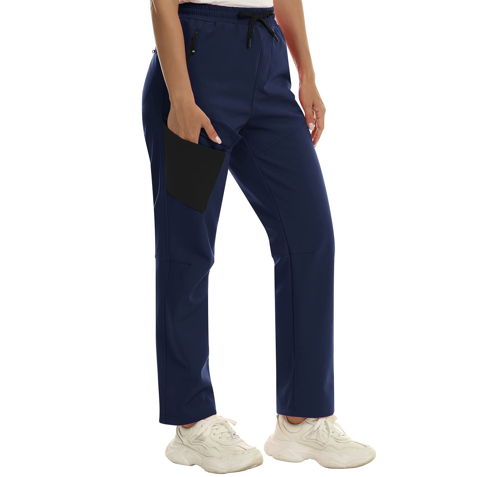 MoFiz Damen Wanderhose Skihose Softshellhose Outdoorhose Thermohose Winddichte Berghose Arbeitshose für Winter