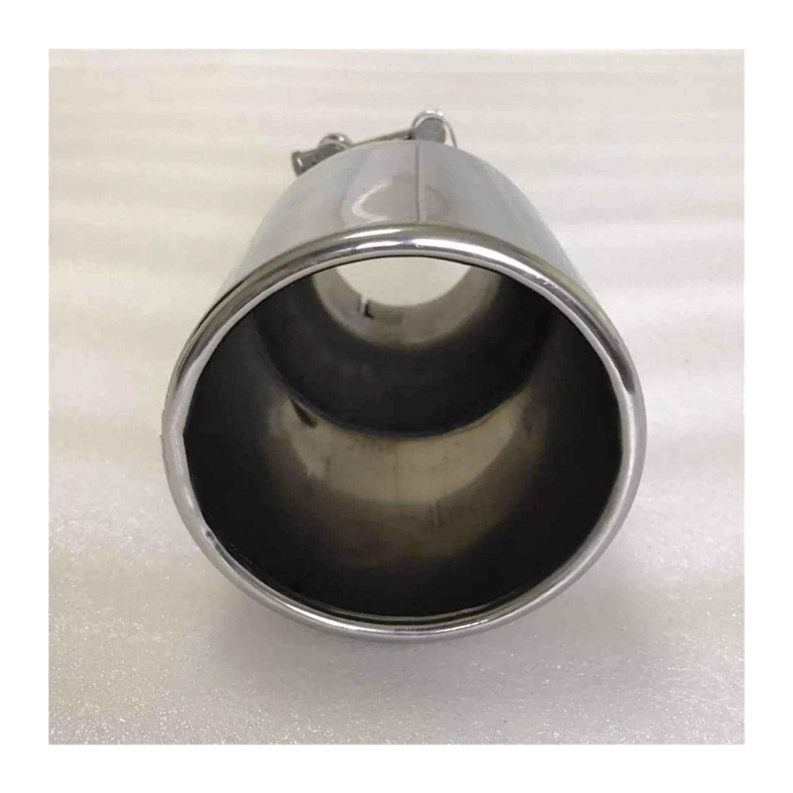 Car Silencer Stal nierdzewna pojedyncza płaska krawędź uniwersalny tłumik tylna rura wydechowa modyfikacja samochodu 2022 2023 h7(63MM IN-89MM OUT)