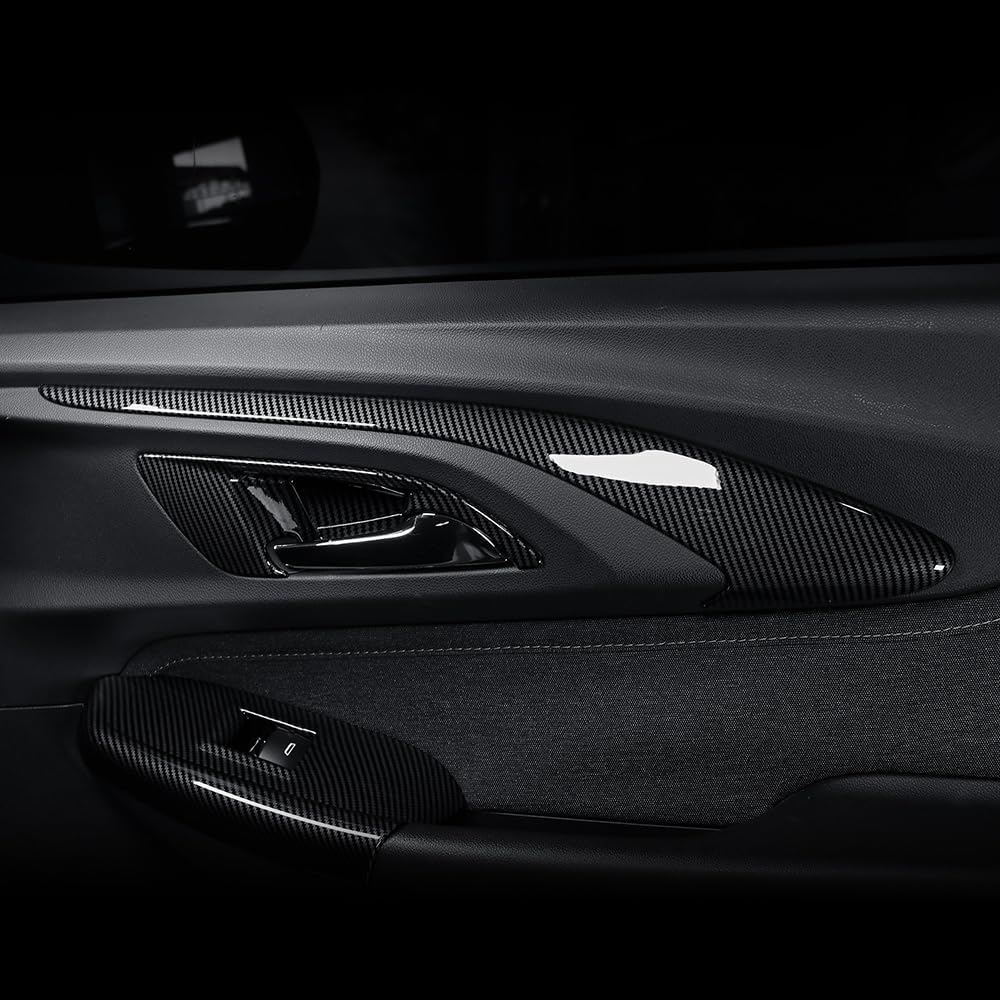 Cnaurda ABS Door Panel Stripes Cover Trim Compatible with Chevy Trailblazer 2021-2023 Interior Accessories (Carbon Fiber Pattern)