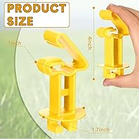 Vista 2 de Geiserailie 66 unidades aislantes eléctricos de poste en T, extensor de aislador de madera, cable eléctrico estándar, ajuste cómodo, clip de poste