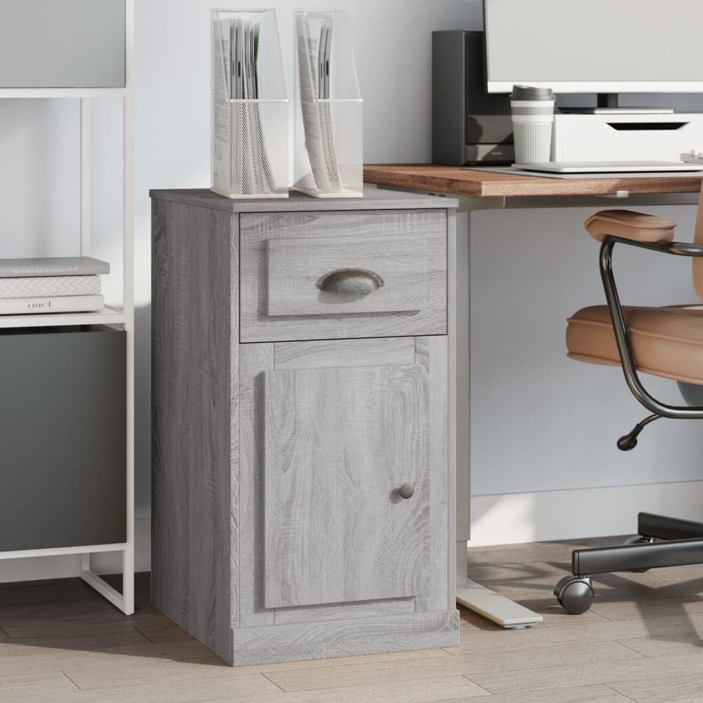 Armadietto grigio Sonoma con cassetto e porta, 40 x 50 x 75 cm, versatile spazio per soggiorno e ufficio, montaggio con porta flessibile, materiale durevole